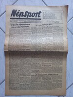 Népsport 1954. október 18. Somogyi János világcsúcs Dorog–Honvéd 2:1 Puskás