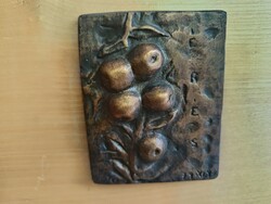 Takács Erzsébet "Érés" bronz relief gyönyörű,jelzett