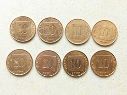 Izrael 10 db Különböző Érme 10 Agorot