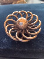Antik ezüstözött virág alakú bross