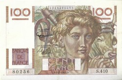 100 frank francs 1951.11.02. Franciaország Gyönyörű