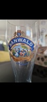 A Sanwald Weizen (búzasörhöz készült) hibátlan üveg söröspohár, 20cm magas, 0,3l-es