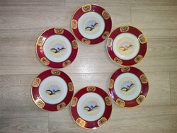 The Danbury Mint James Monroe limitált kiadású porcelán tányér készlet 6 darabos desszertes sütis