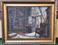 HERMAN LIPÓT (1884-1972): Enteriőr - Szobabelső, 1939