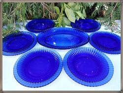 High-quality Brazilian Colorex, dark blue color, plate, bowl set