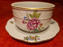 Herendi Porcelain, Eton Pattern, Integrated: Cup/Saucer, Jam/Jelly Server