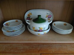 Alföldi retró dália mintás porcelánkészlet