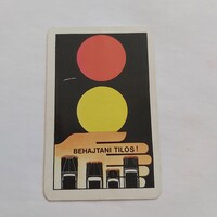 Közlekedésbiztonsági Tanács kártyanaptár 1975  - Behajtani Tilos!