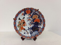 Antik imari kézzel festett Japán kínai porcelán nagy méretű tál tányér Ázsia akasztójával 352 7429