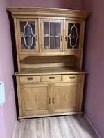 Régi tömörcfa tálalószekrény 125000 ft eladó 190/ 125x64 bp 17 ker