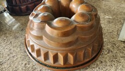 Biedermeier Metal Pastry Chef's Baking Mold, Sharp Outline, Museum Quality
