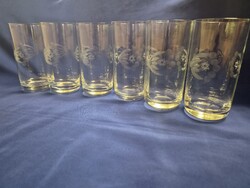 Vintage Etched Pattern Glass Set