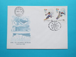 FDC (C1/2) - 1998. Téli Olimpia XI. - Nagano - (Kat.: 500.-) - névérték alatt