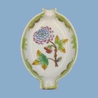 Herendi Viktória mintás porcelán hamutartó – kézzel festett, jelzett