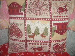 Csodaszép szőttes gépi gobelin díszpárna huzat