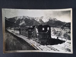 Ausztria Hochschneeberg régi képeslap fogaskerekű vasút hegyi panoráma 1953