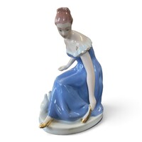 Rare Royal Dux Porcelain Figurine – Cinderella with Doves
