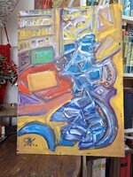 JÁK PÉTER 2026 o/FR 50X70 cm "-Jönnek a gondok...rámdőltek a dobozok..."