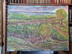 JÁK PÉTER 2025 o/v 60X 80cm " Júliusi reggel"