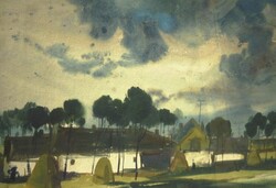 (N) Adolf Weintrager (1927-1987): Village Edge Houses