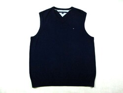 EREDETI TOMMY HILFIGER (XL / 2XL) FÉRFI SÖTÉTKÉK KÖTÖTT MELLÉNY