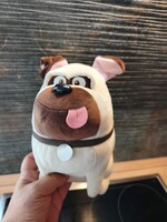Kis kedvencek titkos élete: Mel, ülő plüss mopsz kutya, 24 cm (TY Beannie Buddies)
