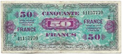 50 frank francs 1944 France military