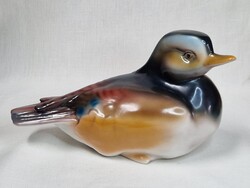 Hollóházi nagy méretű kézzel festett porcelán réce vagy kacsa figura hibátlan állapotban 23cm hosszú