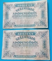 Százmillió  Adópengő 1946