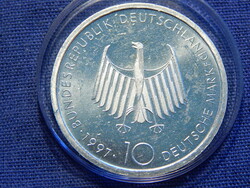 Németország 10 Mark 1997 F 0.6250 ezüst 15,5 g 100 éves a Diesel motor