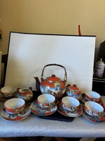 Litofán japán antik porcelán teás készlet