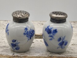 Thomas (Rosenthal) régi ezüstkupakos porcelán fűszerszóró pár