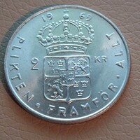 Svédország 2 Korona, 1969