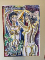 Józsa János Painter: Nude in Front of Mirror