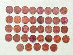 Németország NSZK 37 db Különböző Érme 1 Pfennig 1980-1989