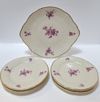 Bernadotte porcelán süteményes készlet