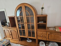 Vintage vitrines szekrénysor, 5 elemes, újszerű