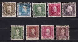 1912-1917  Bosnia Herzegovina Ferenc József és I Károly Király Pecsételt Bélyegsor