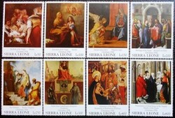 KS1085 / Sierra Leone 1994 Christmas - Religious paintings stamp sheet mint
