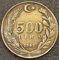 Törökország 500 török Font, 1989.