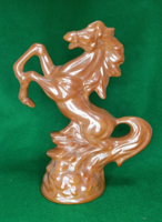 Retro Romanian Ceramic – Galloping Horse Figurine (27 cm) from the 1970s