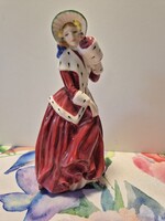 Christmas Morn - Nagyobb méretű, Royal Doulton ( Angol ) meseszép porcelán-hölgy