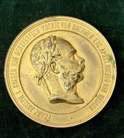 Ferenc József , 1873 Bécsi Világkiállítás plakett