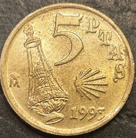 Spanyolország 5 Peseta, 1993 Szent Jakab Év