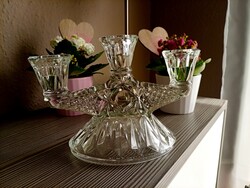 Glass/Crystal Candle Holders, 3 Pieces in One Lot
