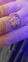 18 Ct EXQUISITE RING WITH 4 DIAMONDS 9.4Gr!