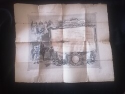 1906 Katonai végelbocsátó levél (obsit)