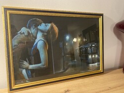 Csanálosi Tibor Tiltott határátlépés 46x66 cm keretben 2009