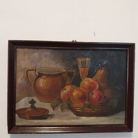 MOLNÁR Z. JÁNOS(1880-1960):Asztali csendélet