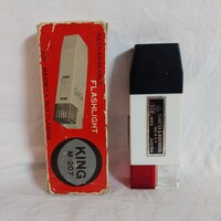 Retro King M-207 Rechargeable Battery-Powered Flashlight in Original Box (Schäffer & Budenberg Advertisement)